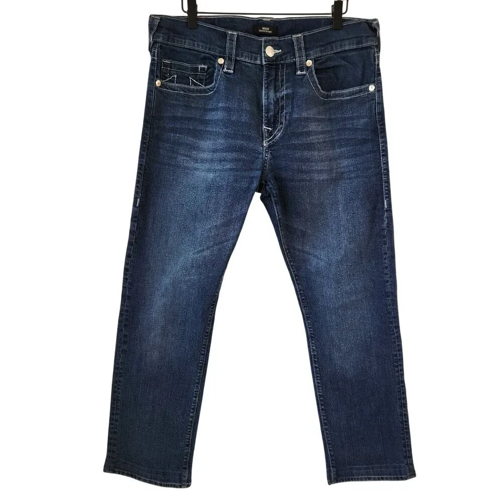 True Religion Ricky Relaxed Straight Jeans Medium Wash Denim Men's 34